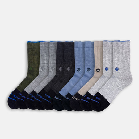 WALK IT OFF 10 pack merino sokken mix met verschillende kleuren
