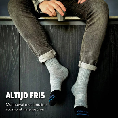 WALK IT OFF merino sokken die voeten fris houden en nare geuren helpen voorkomen door lanoline in merinowol